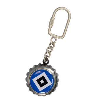 Hamburger SV HSV Schlüsselanhänger Kronkorken blau ca. 10,5 x 4 x 0,5 cm